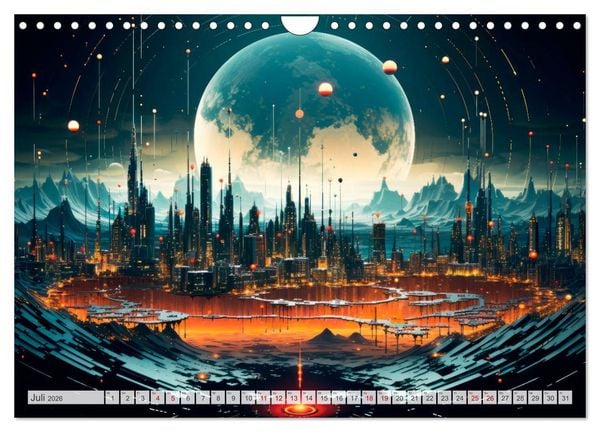 Produktbild: KI UND METAVERSE Algorithmen sowie virtuelle Realit&auml;t (Wandkalender 2026 DIN A4 quer), CALVENDO Monatskalender
