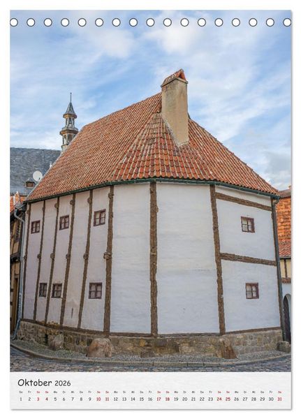 Produktbild: Quedlinburg - Welterbestadt und Tor zum Harz (Tischkalender 2026 DIN A5 hoch), CALVENDO Monatskalender
