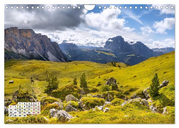 Produktbild: Berggipfel der Dolomiten (Wandkalender 2026 DIN A4 quer), CALVENDO Monatskalender