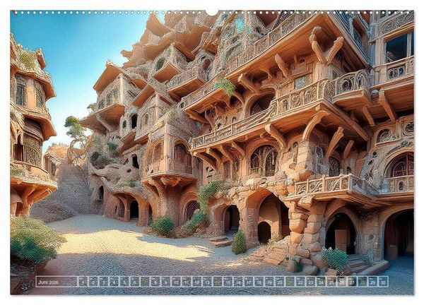 Produktbild: Die Fantasie als Architekt (Wandkalender 2026 DIN A2 quer), CALVENDO Monatskalender
