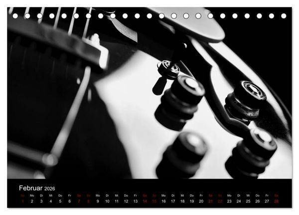 Produktbild: Regelwerke - Details alter E-Gitarren (Tischkalender 2026 DIN A5 quer), CALVENDO Monatskalender