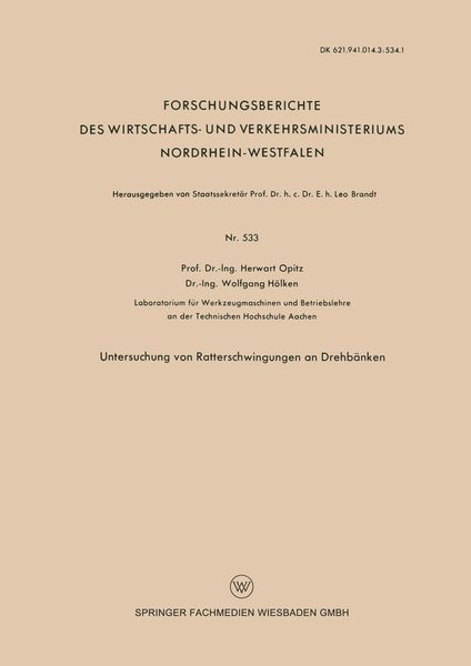 Produktbild: Untersuchung von Ratterschwingungen an Drehb&auml;nken