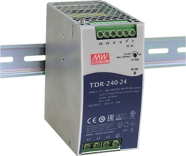 Mean Well TDR-240-48 Hutschienen-Netzteil (DIN-Rail) 55 V/DC 5 A 240 W Anzahl Ausgänge:1 x Inhalt 1 St.