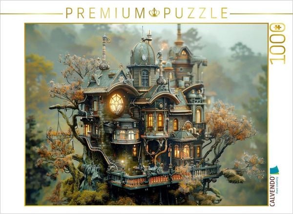 "CALVENDO Puzzle Ein Motiv aus dem Kalender ""Miniaturwelt Faszinierend winzige Häuser im Steampunk-Stil"" | 1000 Teile Lege-Größe 64x48cm Foto-Puzzle für glückliche Stunden"