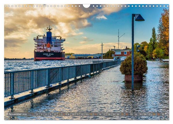 Produktbild: Bremens maritimer Norden: Vegesack (Wandkalender 2026 DIN A3 quer), CALVENDO Monatskalender