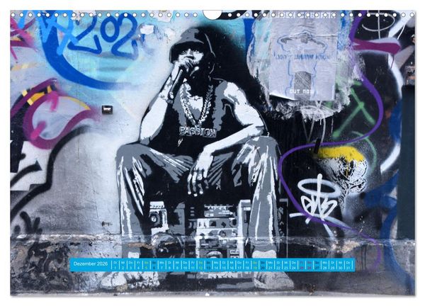 Produktbild: Streetart-Kunst, die die Stra&szlig;en Londons atmen l&auml;sst (Wandkalender 2026 DIN A3 quer), CALVENDO Monatskalender