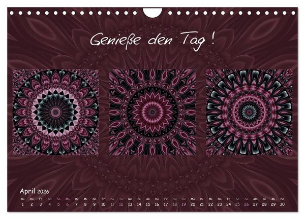 Produktbild: Mandala Trilogien (Wandkalender 2026 DIN A4 quer), CALVENDO Monatskalender