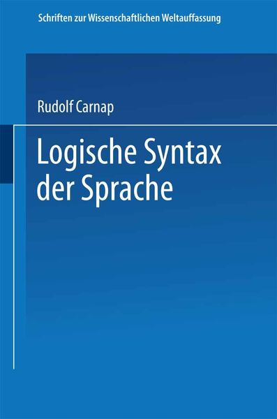 Produktbild: Logische Syntax der Sprache