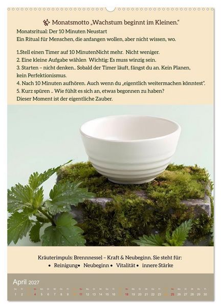 Produktbild: ALLTAGSMAGIE Ein Jahr voller kleiner Rituale (hochwertiger Premium Wandkalender 2027 DIN A2 hoch), Kunstdruck in Hochglanz