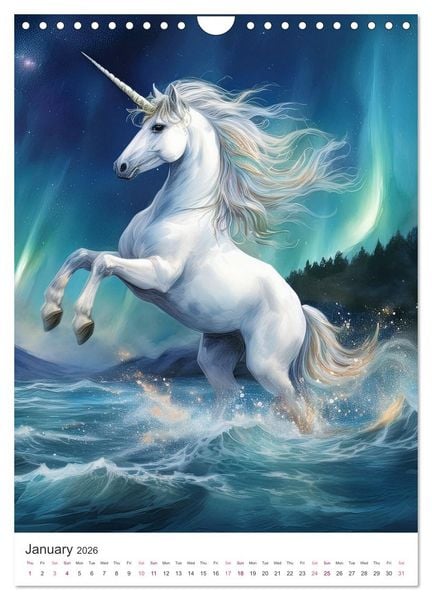 Produktbild: Fantastic horses from myths and legends (Wall Calendar 2026 DIN A4 portrait), CALVENDO 12 Month Wall Calendar