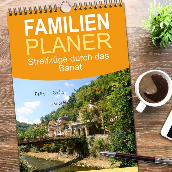 Produktbild: Familienplaner 2026 - Streifz&uuml;ge durch das Banat mit 5 Spalten (Wandkalender, 21 x 45 cm) CALVENDO