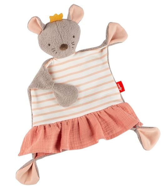 Sigikid 31048 - Schnuffeltuch Maus Prinzessin, Baumwolle, 19x7x25cm