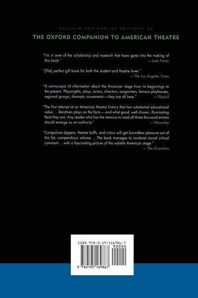 Produktbild: The Oxford Companion to American Theatre