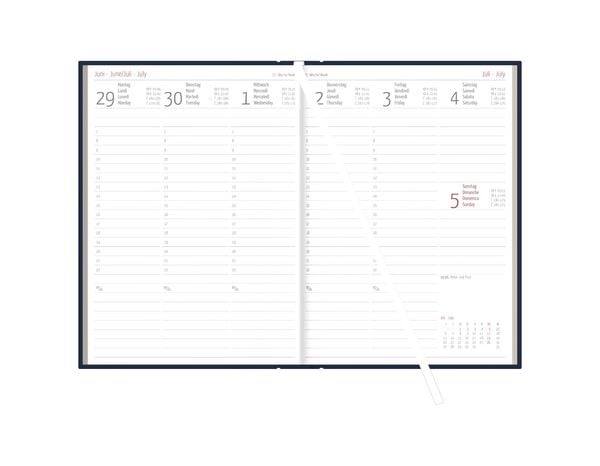 Produktbild: Buchkalender 1T/1S 336S blau 2027
