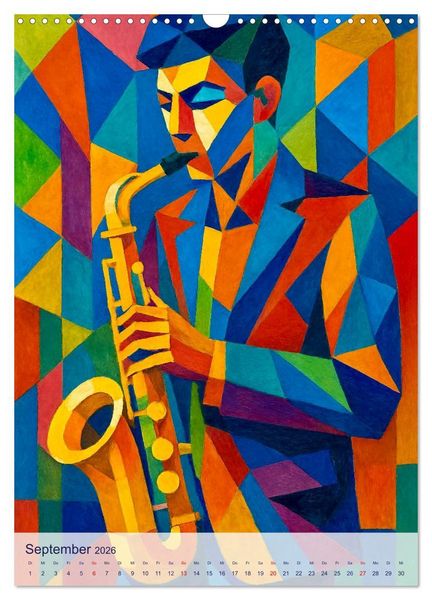 Produktbild: Saxophonisten. Eine Hommage an die Magie des Saxophons (Wandkalender 2026 DIN A3 hoch), CALVENDO Monatskalender