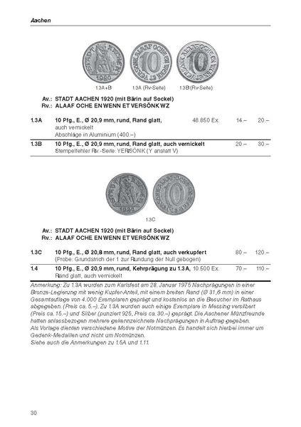 Produktbild: Die deutschen Notm&uuml;nzen