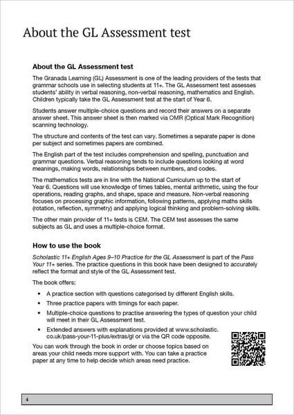 Produktbild: 11+ English Practice and Test for the GL Assessment Ages 09-10