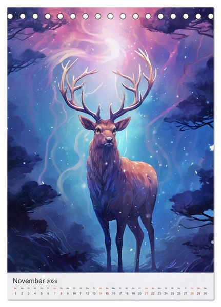 Produktbild: Magische Tierwelt (Tischkalender 2026 DIN A5 hoch), CALVENDO Monatskalender