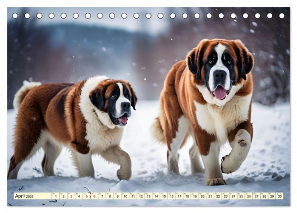 Produktbild: Giganten der Hundwelt (Tischkalender 2026 DIN A5 quer), CALVENDO Monatskalender