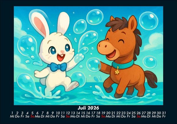 Produktbild: Bouncy & Huf - Im Weltraum 2026 Fotokalender DIN A5