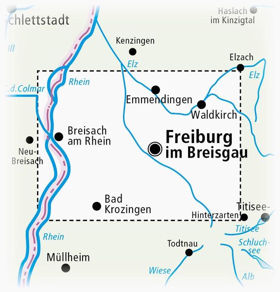 Produktbild: Freiburg und Umgebung mit Kaiserstuhl 1:50 000