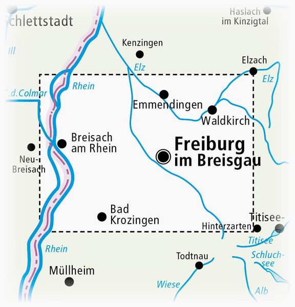 Produktbild: Publicpress Rad- und Wanderkarte Freiburg und Umgebung mit Kaiserstuhl 1:50.000