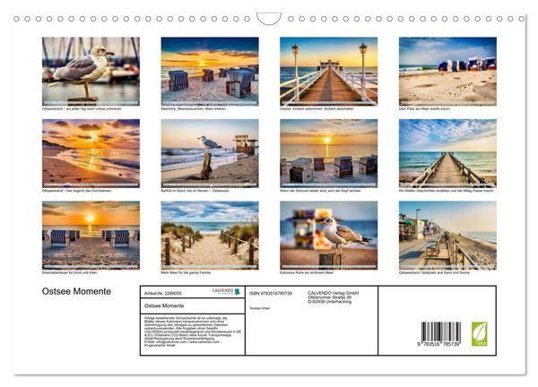 Produktbild: Ostsee Momente (Wandkalender 2027 DIN A3 quer), CALVENDO Monatskalender