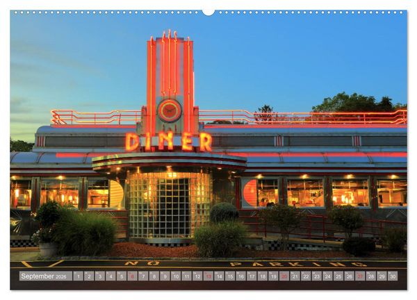 Produktbild: American Diner - es gibt sie noch (hochwertiger Premium Wandkalender 2026 DIN A2 quer), Kunstdruck in Hochglanz