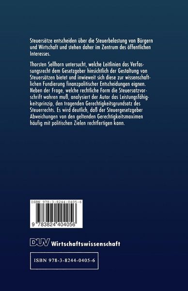Produktbild: Steuersatz und Verfassungsrecht