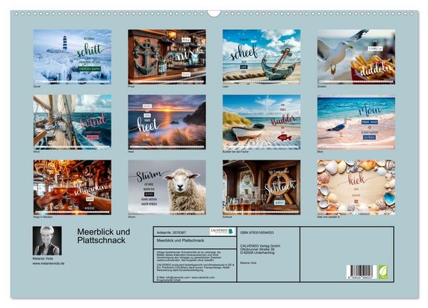 Produktbild: Meerblick und Plattschnack (Wandkalender 2026 DIN A2 quer), CALVENDO Monatskalender