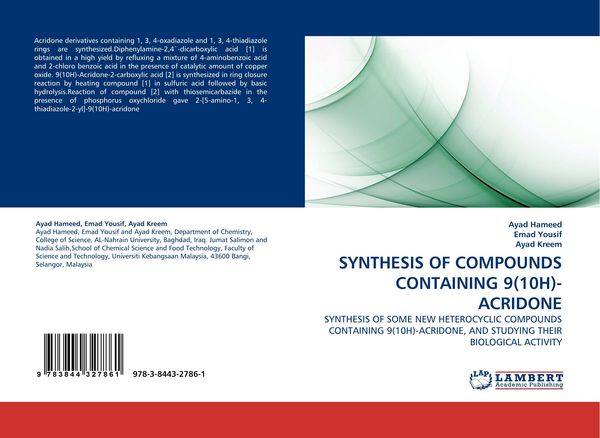 Produktbild: Synthesis Of Compounds Containing 9(10h)-Acridone