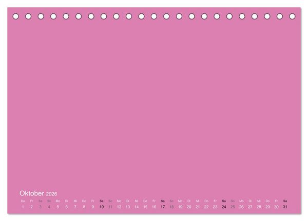 Produktbild: Bastelkalender - Pink (Tischkalender 2026 DIN A5 quer), CALVENDO Monatskalender
