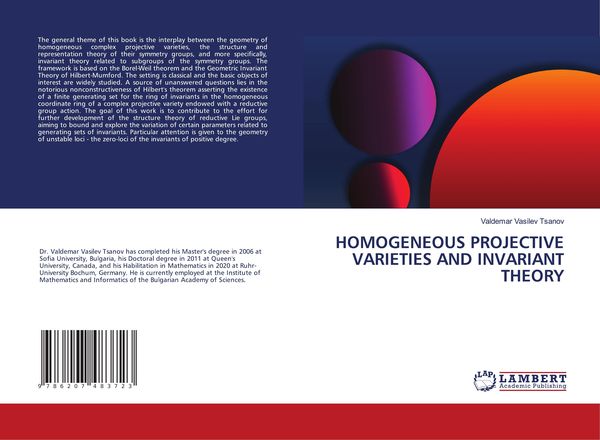 Produktbild: HOMOGENEOUS PROJECTIVE VARIETIES AND INVARIANT THEORY