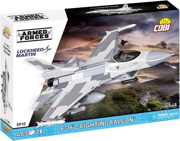 COBI Armed Forces 5910 - F-16C Fighting Falcon, Lockheed Martin, Bausatz 1:48, 463+1 Klemmbausteine