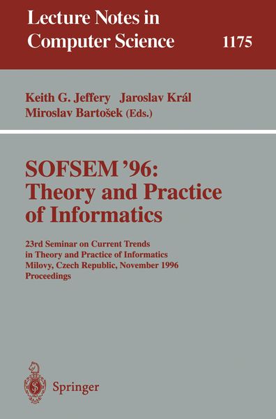 Produktbild: SOFSEM '96: Theory and Practice of Informatics
