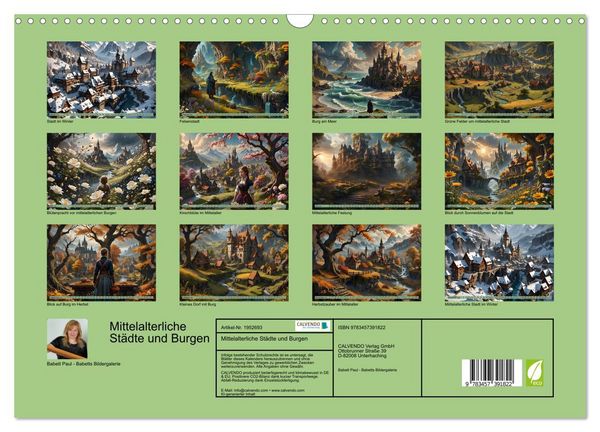 Produktbild: Mittelalterliche St&auml;dte und Burgen (Wandkalender 2026 DIN A3 quer), CALVENDO Monatskalender