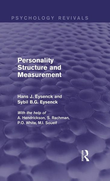 Produktbild: Personality Structure and Measurement
