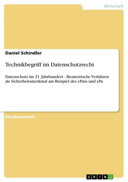 Produktbild: Technikbegriff im Datenschutzrecht