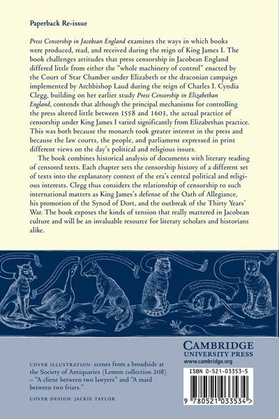 Produktbild: Press Censorship in Jacobean England