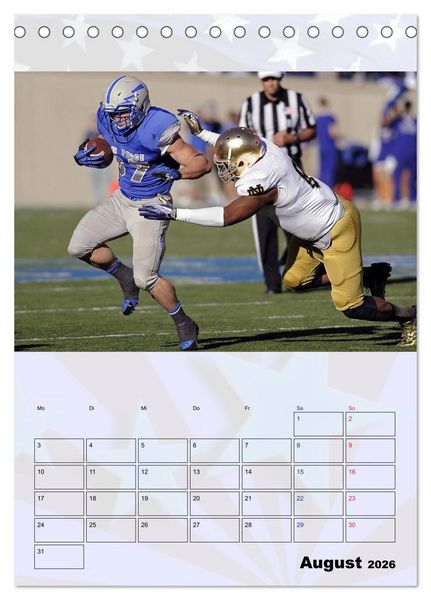Produktbild: American Football - Kickoff (Tischkalender 2026 DIN A5 hoch), CALVENDO Monatskalender
