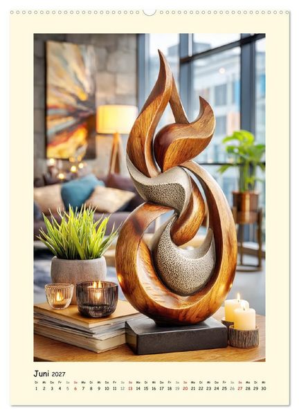 Produktbild: &Auml;sthetik aus Holz. Moderne Wohnkunst in eleganten Formen (Wandkalender 2027 DIN A2 hoch), CALVENDO Monatskalender