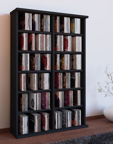Produktbild: Holz CD DVD Stand Regal Schrank St&auml;nder Ronul