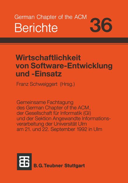 Wirtschaftlichkeit von Software-Entwicklung und -Einsatz, Taschenbuch von , Vieweg & Teubner, 9783519026778