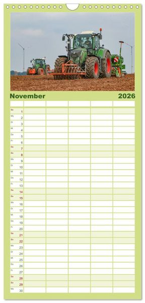 Produktbild: Familienplaner 2026 - Landtechnik im Einsatz mit 5 Spalten (Wandkalender, 21 x 45 cm) CALVENDO