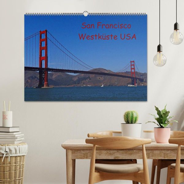 Produktbild: San Francisco Westk&uuml;ste USA (Wandkalender 2026 DIN A2 quer), CALVENDO Monatskalender