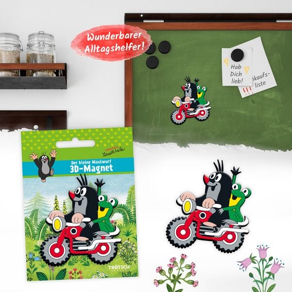 Produktbild: Tr&ouml;tsch Der kleine Maulwurf 3D-Magnet Motorrad