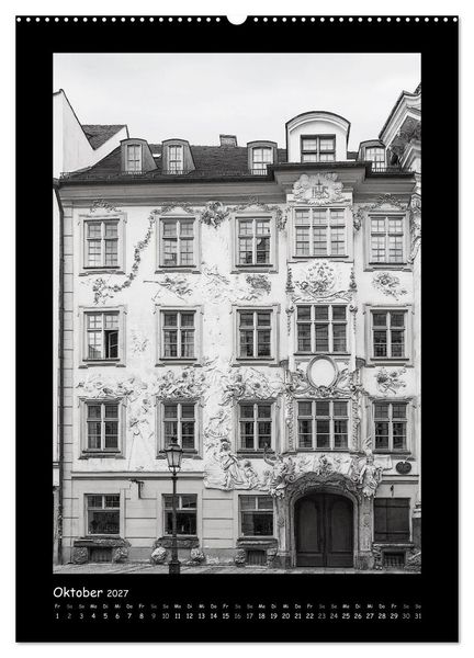 Produktbild: Liebenswertes M&uuml;nchen 2027 - Stilisierte Fotografien in schwarzwei&szlig; (Wandkalender 2027 DIN A2 hoch), CALVENDO Monatskalender