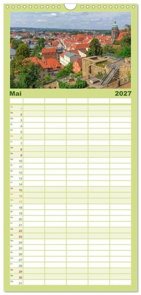 Produktbild: Familienplaner 2027 - Unterwegs in Pirna mit 5 Spalten (Wandkalender, 21 x 45 cm) CALVENDO