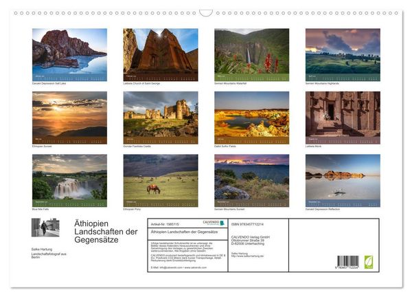 Produktbild: &Auml;thiopien Landschaften der Gegens&auml;tze (Wandkalender 2026 DIN A2 quer), CALVENDO Monatskalender