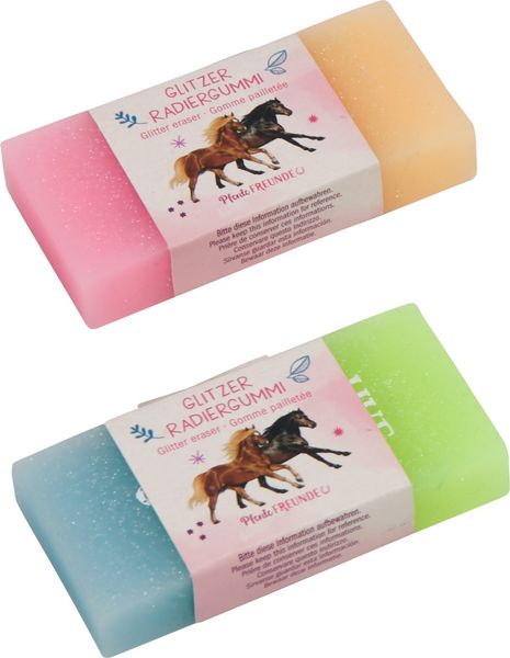 Produktbild: Glitzer Radiergummi / Pferdefreunde